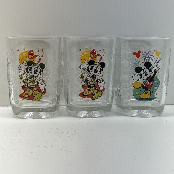 McDonald's Other - Lot Of 3 - Vintage Walt Disney square McDonald’s glasses